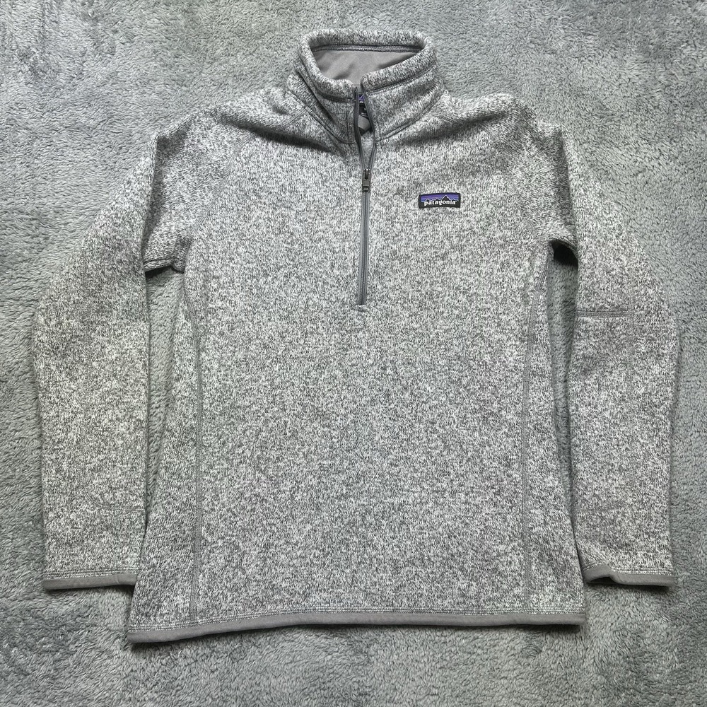 Patagonia Better Sweater Pullover Womens S‎ Gray Fleece 1/4 Zip Pocket Outdoor